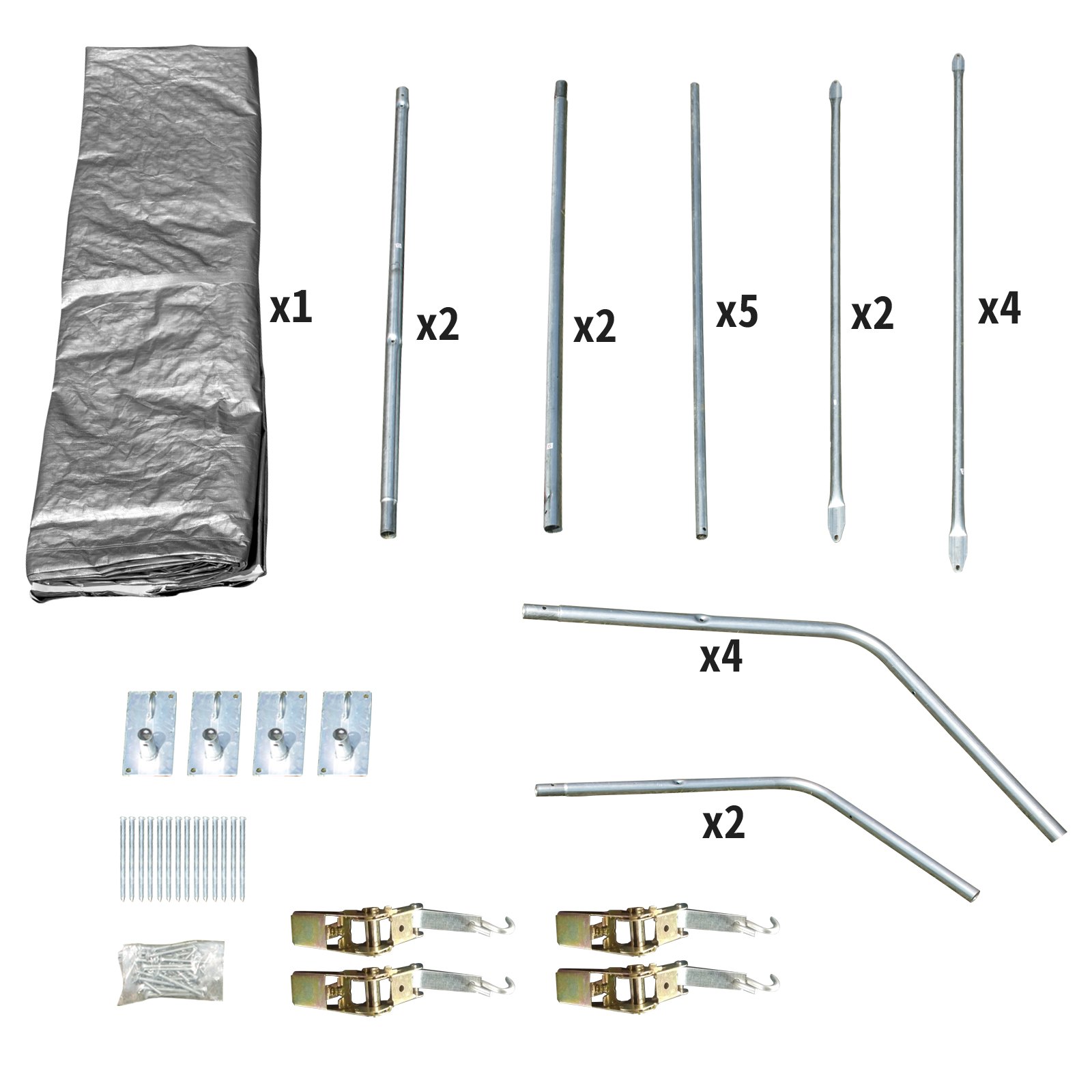 Tendone Garage In Pvc Tenda Capannone Di Polietilene 6x6x7.8 Ft In Acciaio
