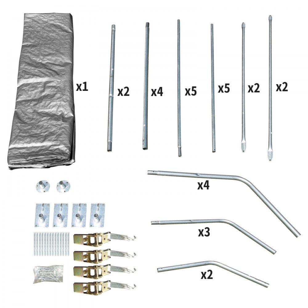 Vevor Tendone Garage In Pvc Tenda Capannone Di Polietilene6x8x7.8ftin Acciaio