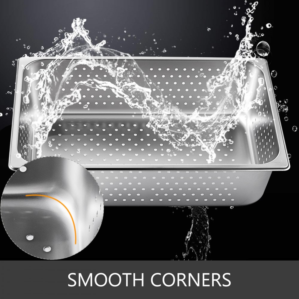 Vassoio Rettangolare Perforato 53x32,5x15cm Vassoio Con Buchi In Acciaio 4 Pcs