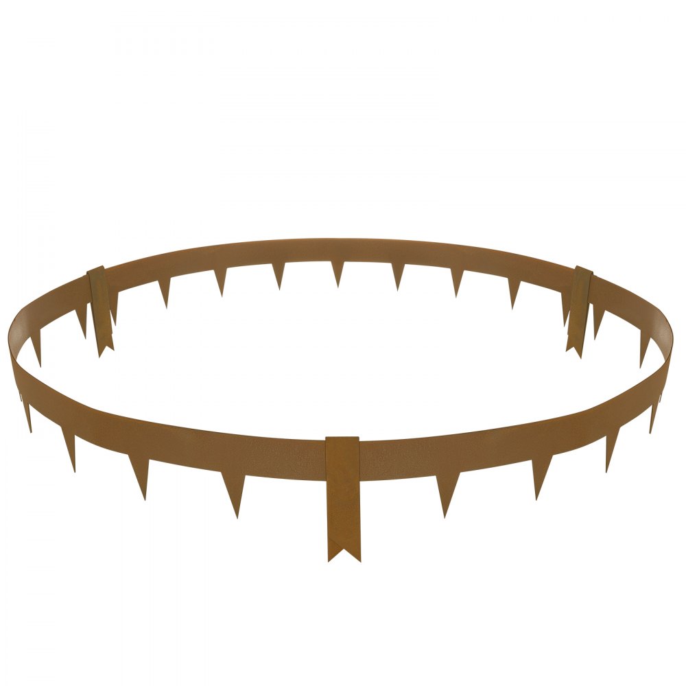 VEVOR Bordatura in Acciaio per Giardini, 10 Bordi per Giardini in Acciaio, Strisce da 39,6" L x 2" H, Bordi per Martellatura, Bordi per Giardini in Metallo, Giardino 2,5", Marrone Rustico