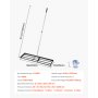 VEVOR Rastrello Livellatore per Prato, Livellatore in Acciaio al Carbonio Antiruggine con Manico da 2130 mm, Piastra di Base da 254 x 914 mm Regolabili per Campo da Golf da Giardino