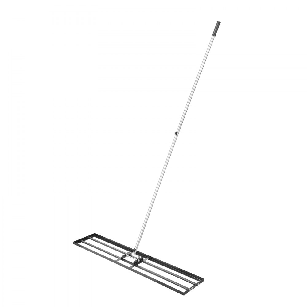 VEVOR Lawn Leveling Rake, Leveling Rake with 213 cm Handle, 1219x254 mm Base Plate, Carbon Steel Leveling Rake, 2 Height Adjustable, Lawn Leveling Tool for Gardens & Golf Courses