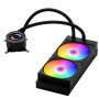 VEVOR Dissipatore di Calore a Liquido per CPU, 2 Ventole PWN da 120 mm e Pompa, con Display LCD da 283 x 120 x 56 mm e Luce ARGB, per Intel 115X/1366/2011/1700/1200, AMD AM4/AM5, Nero