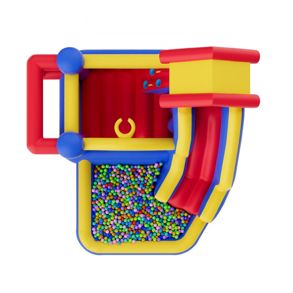 VEVOR Castello Gonfiabile, Trampolino da Gioco per Esterni, Castello Gonfiabile con Ventilatore, Scivolo e Borsa di Stoccaggio, Castello Gonfiabile per Giardino Familiare 333 x 338 x 230 cm