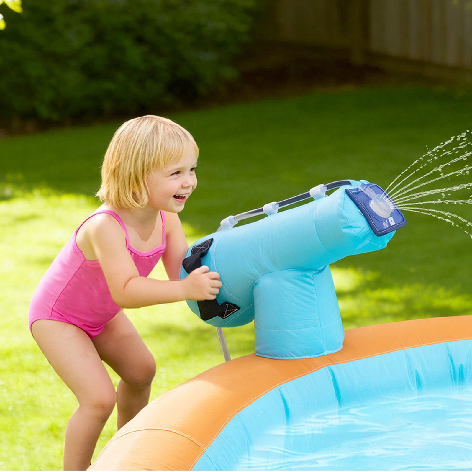 VEVOR Castello Gonfiabile da Esterno per Bambini Parco Acquatico 455x390x238 cm, Castello Gonfiabile con Scivolo Piscina Bancarella Capienza ca. 3-4 Bambini 3-8 Anni, Gioco d'Acqua per Esterno