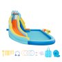 VEVOR Castello Gonfiabile da Esterno per Bambini Parco Acquatico 353x400x235 cm, Castello Gonfiabile con Scivolo Parete da Arrampicata Capienza ca. 3-4 Bambini 3-8 Anni, Gioco d'Acqua per Esterno