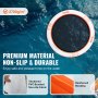 VEVOR Pontile Galleggiante Gonfiabile, Piattaforma per Pontile Gonfiabile ø3.04m Piscina in Rete ø2.43m, Tappetino per Acqua con Piattaforma Antiscivolo con Borsa Portatile
