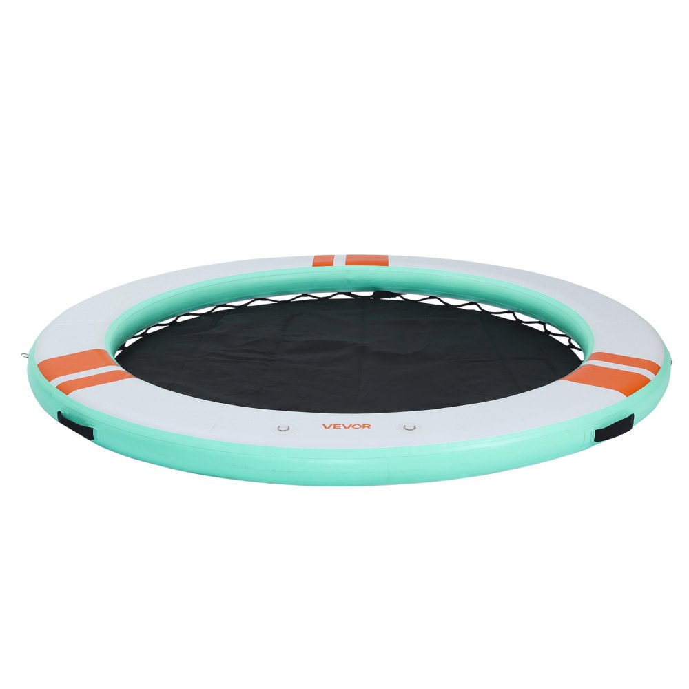 VEVOR Piattaforma Rotondo Galleggiante Gonfiabile da Piscina Diametro 3,66 m, Pontile Galleggiante Gonfiabile per Piscina Spiaggia Mare Feste sull'Acqua con Scala Rimovibile, Spessore 150 mm