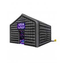 VEVOR Tenda Gonfiabile per Feste da Discoteca 5 x 4 x 3,8 m con Luci Nero