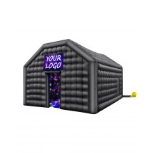 VEVOR Tenda Gonfiabile per Feste da Discoteca con Luci Nero 6 x 5 x 3,65 m