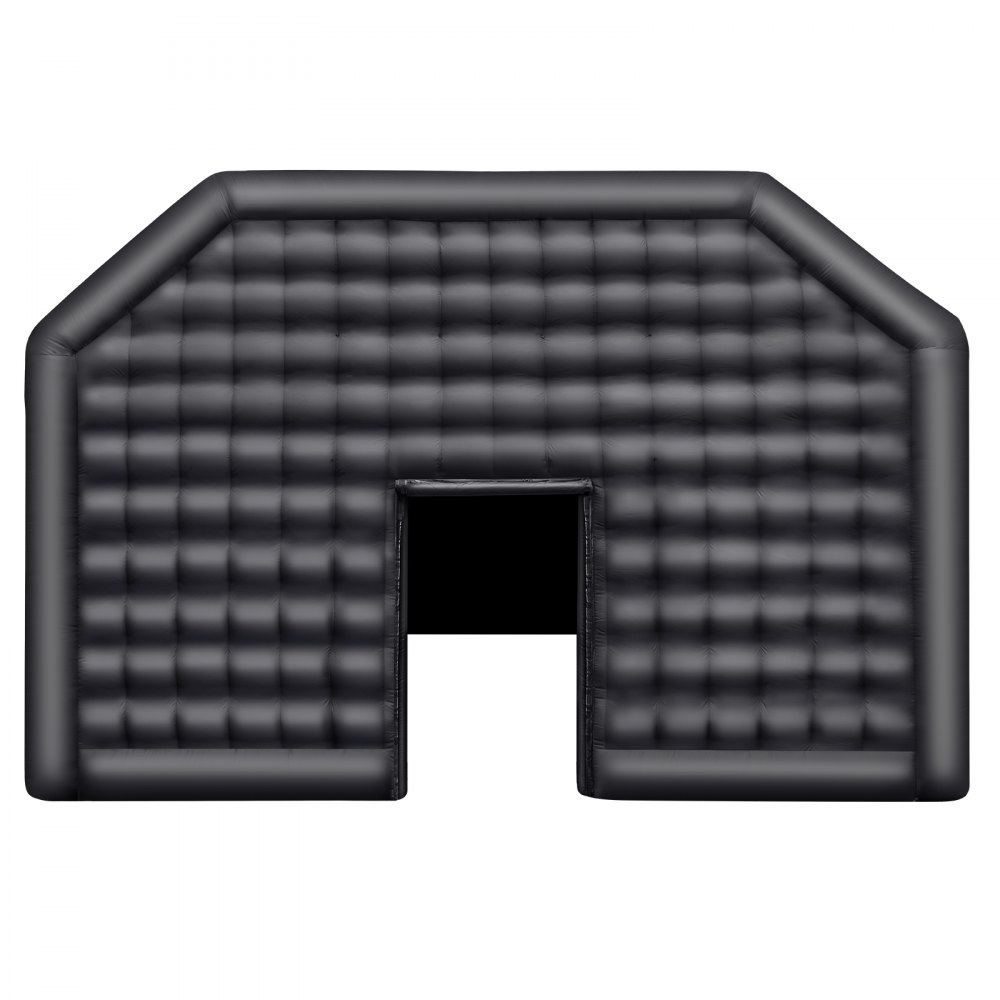 VEVOR Tenda Gonfiabile per Feste da Discoteca con Luci Nero 8 x 6 x 4 m
