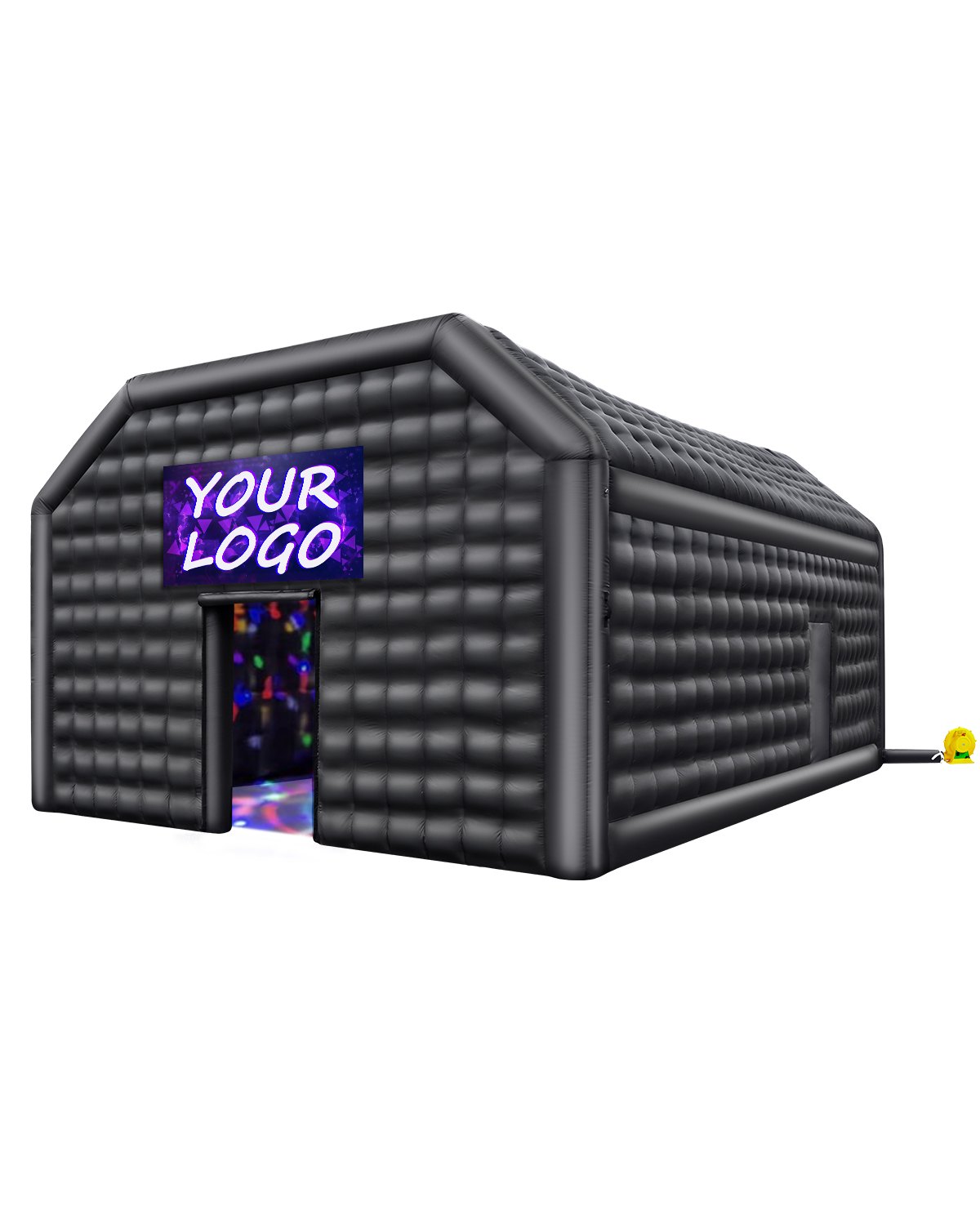 VEVOR Tenda Gonfiabile per Feste da Discoteca con Luci 680 W Nero 9 x 6 x 4 m