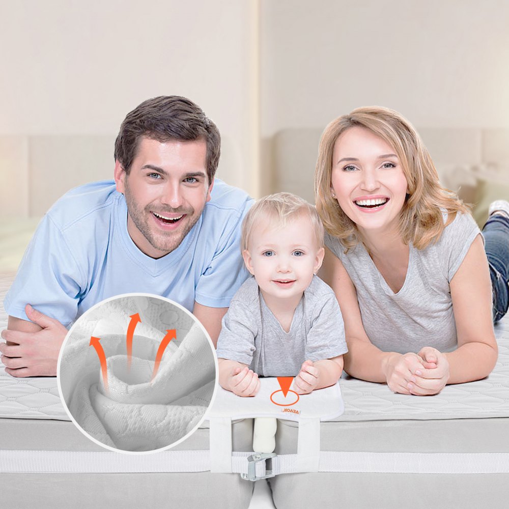 VEVOR Ponte Letto 2032 x 305 mm Kit Conversione Letto King Size, Riempitore per Spazi King Size Diviso per Connettori Regolabili del Materasso, con Fibbia in Metallo Resistente, Schiuma di Memoria 25D