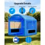 VEVOR Cabina di Verniciatura Spray Gonfiabile 3 x 2,5 x 2,5 m, Tenda per Cabina di Vernice a Spruzzo con Ventilatore da 550W Filtraggio d'Aria, Tetto Rotondo, per Parti Metalliche di Automobilistici