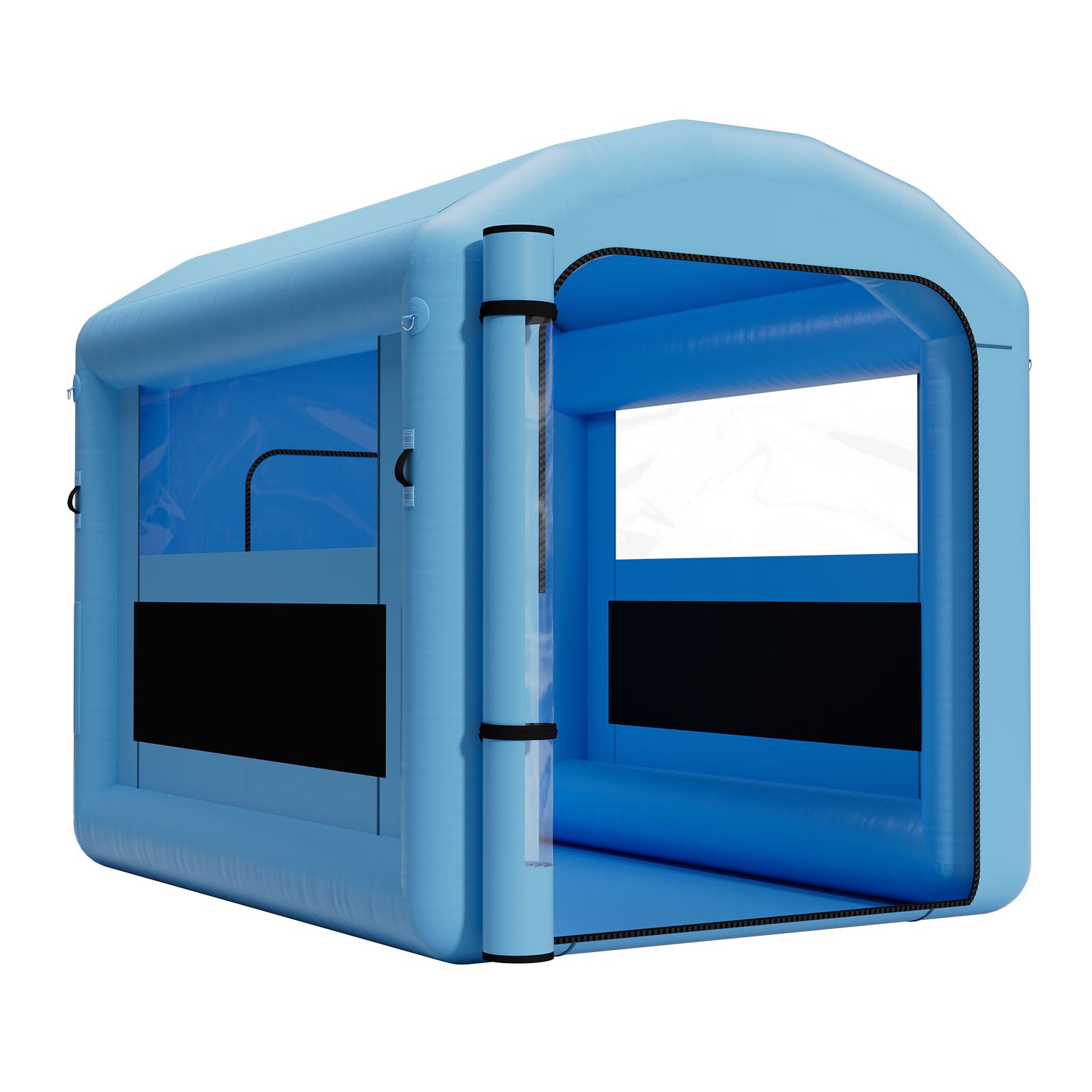 VEVOR Cabina di Verniciatura Gonfiabile 3 x 2,5 x 2,5 m, Tenda per Cabina di Vernice a Spruzzo con Ventilatore da 550W Filtraggio d'Aria Finestra in PVC, Tetto Rotondo, per Automobilistici