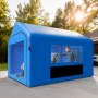 VEVOR Cabina di Verniciatura Spray Gonfiabile 4 x 3 x 2,8 m, Tenda per Cabina di Verniciatura a Spruzzo Sistema di Filtraggio dell'Aria, Tetto Triangolare, Tessuto Oxford, Automobilistici