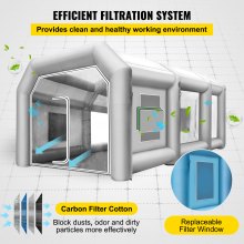 VEVOR Cabina di Verniciatura Gonfiabile 8x4x3m Verniciatura per Auto Gonfiabile