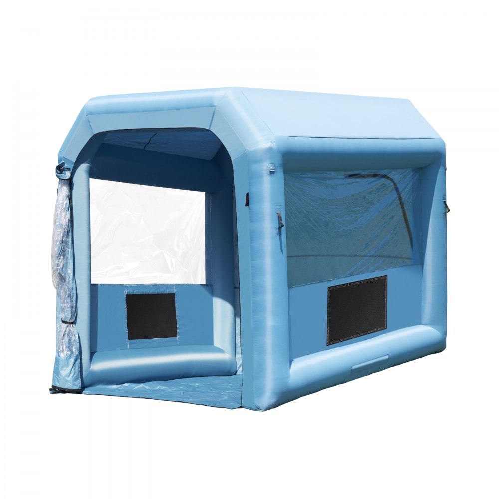 VEVOR Cabina di Verniciatura Gonfiabile, Tenda di Verniciatura Gonfiabile Portatile Potente Ventilatore, Sistema di Filtro dell'Aria, Verniciatura per Auto Veicoli e Mobili 3,9 x 2,4 x 2,4 m, 550 W