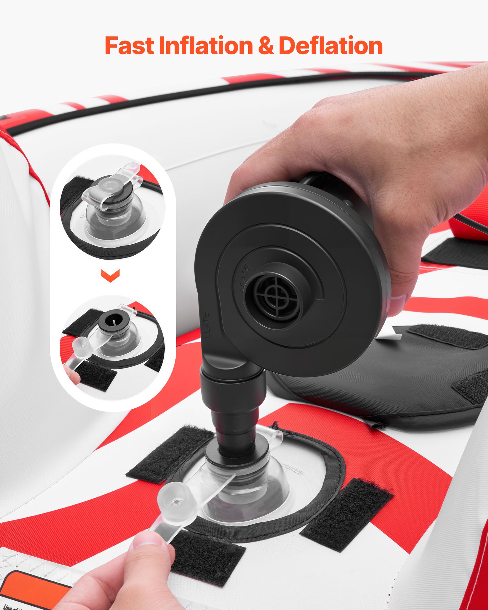 VEVOR Galleggiante di Traino per Barche Tubo Galleggiante per Sport Acquatici per 2 Persone Carico max 154 kg, Tubo di Traino per Sport Nautici con Copertura in Nylon, Divertimento sul Mare, Rosso