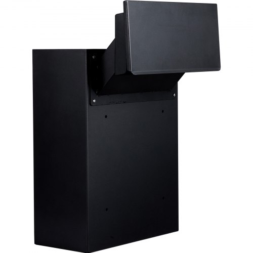 Cassetta Postale Da Muro Nera 37x37x10,5 Cm In Acciaio Zincato Con Serratura E 2 Chiavi, Resistente A Intemperie E UV