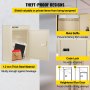 VEVOR Cassetta Postale Beige Passante a Muro Buca per Lettere in Acciaio Adatto per Parete di Spessore 7-20cm, Cassetta Singola Beige per Posta 14kg Incasso Ritiro Posteriore con Serratura a Codice