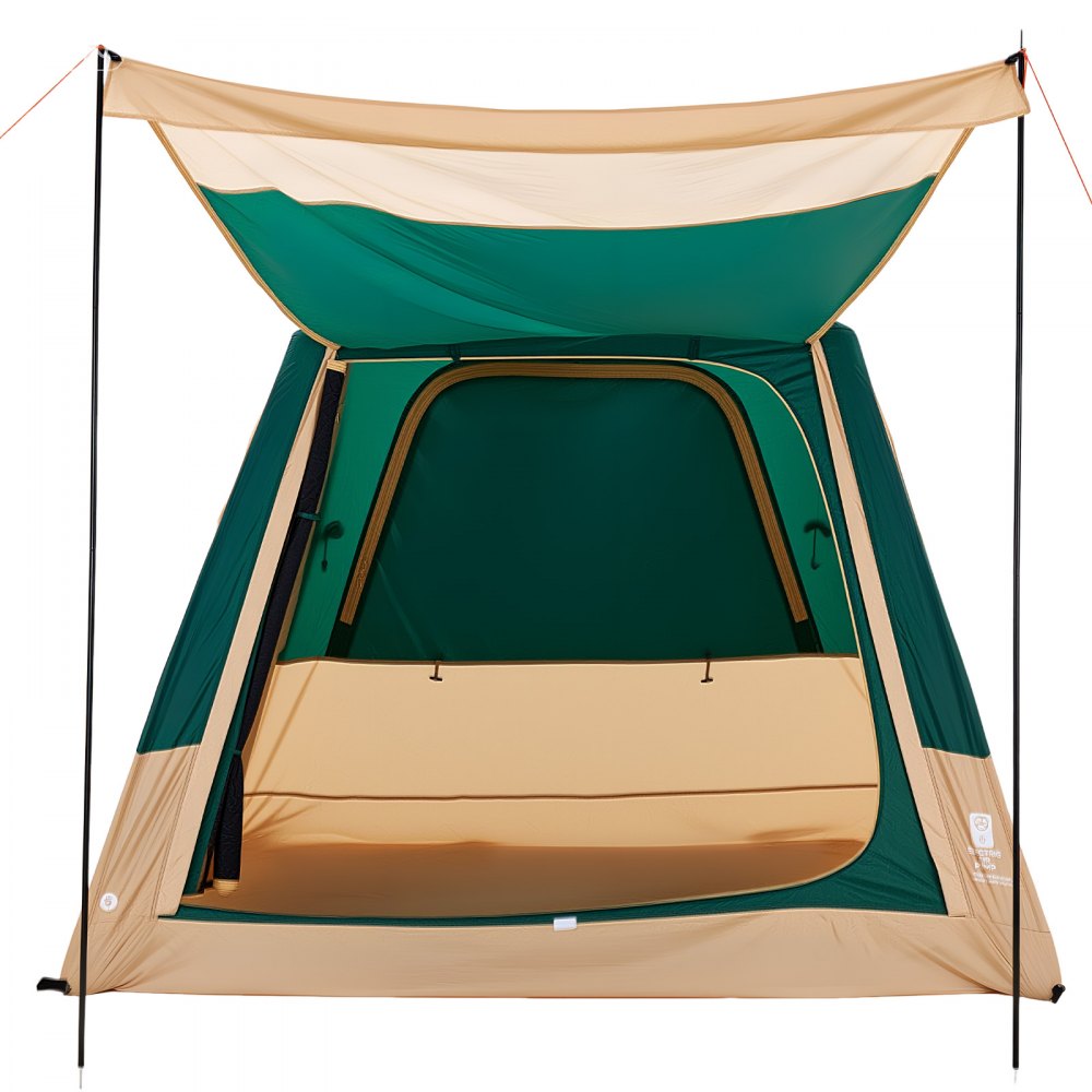 VEVOR Tenda da Campeggio, Tenda Gonfiabile per 4 Persone con Pompa Ricaricabile, Tubo Aria in TPU e 5 Finestre in Rete, Portatile, Impermeabile con Borsa Trasporto, Colore Verde, per Gite e Vacanze