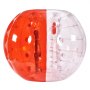 VEVOR Inflatable Bump Ball, 1 pc., 1.5 mx 1.2 m, Human Collision Ball, PVC Body Bubble Bounce Ball for Outdoor Activities, Transparent + Red Inflatable Bumper Ball