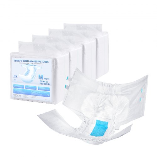 VEVOR Slip per Adulti con Linguette Adesive per Incontinenza Taglia M 40 Pezzi