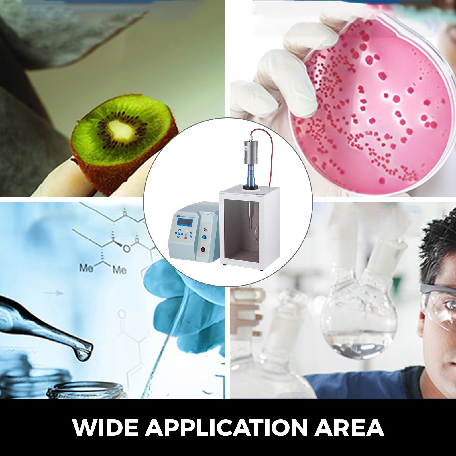 Ultrasonic Homogenizer Sonicator Con Sonda 300w 5-200 Ml 20 Khz φ 8mm