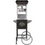 VEVOR Macchina per Popcorn, Macchina per Popcorn 850 W Peso 18,74 kg Bollitore 0,22 kg per 48 Tazze per Lotto, Popcorn Macchina Dotato di Vetro Temperato,Include 4 Misurini, Stile Cinema, Nero