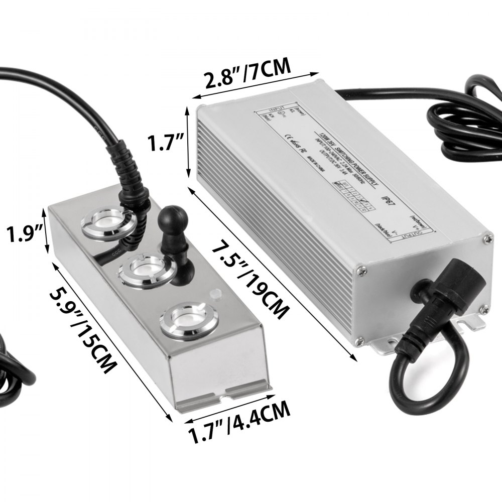 Vevor Ultrasonico Mist Maker Fogger Umidificatore Aria 3 Testa Nebulizzatore