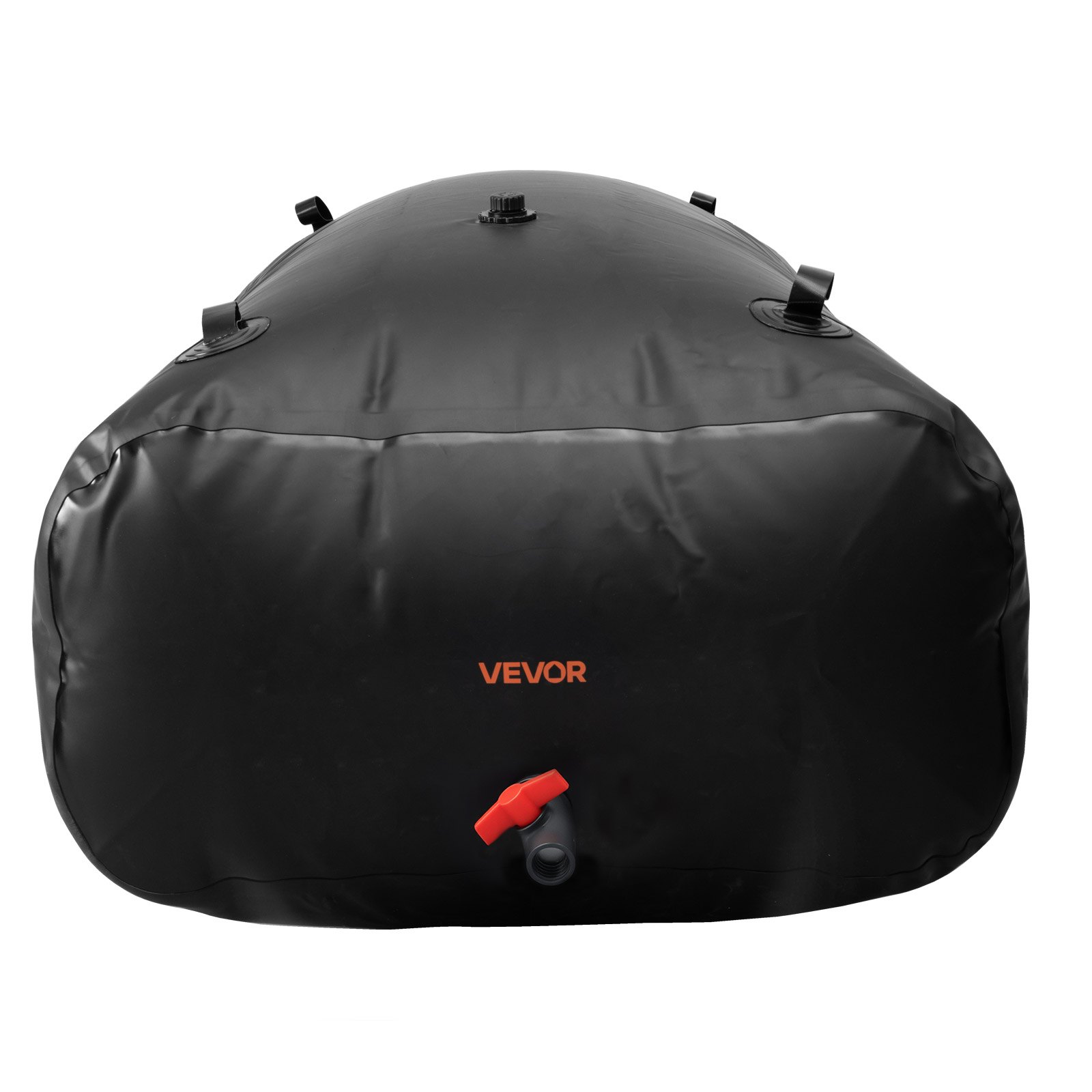 VEVOR Water Storage Bladder, 1000L Water Storage Container Tank, 1000D PVC Large Capacity Soft Bag Bladder, Collapsible Portable for Garden Irrigation, Camping, RV, Emergency Use - Black