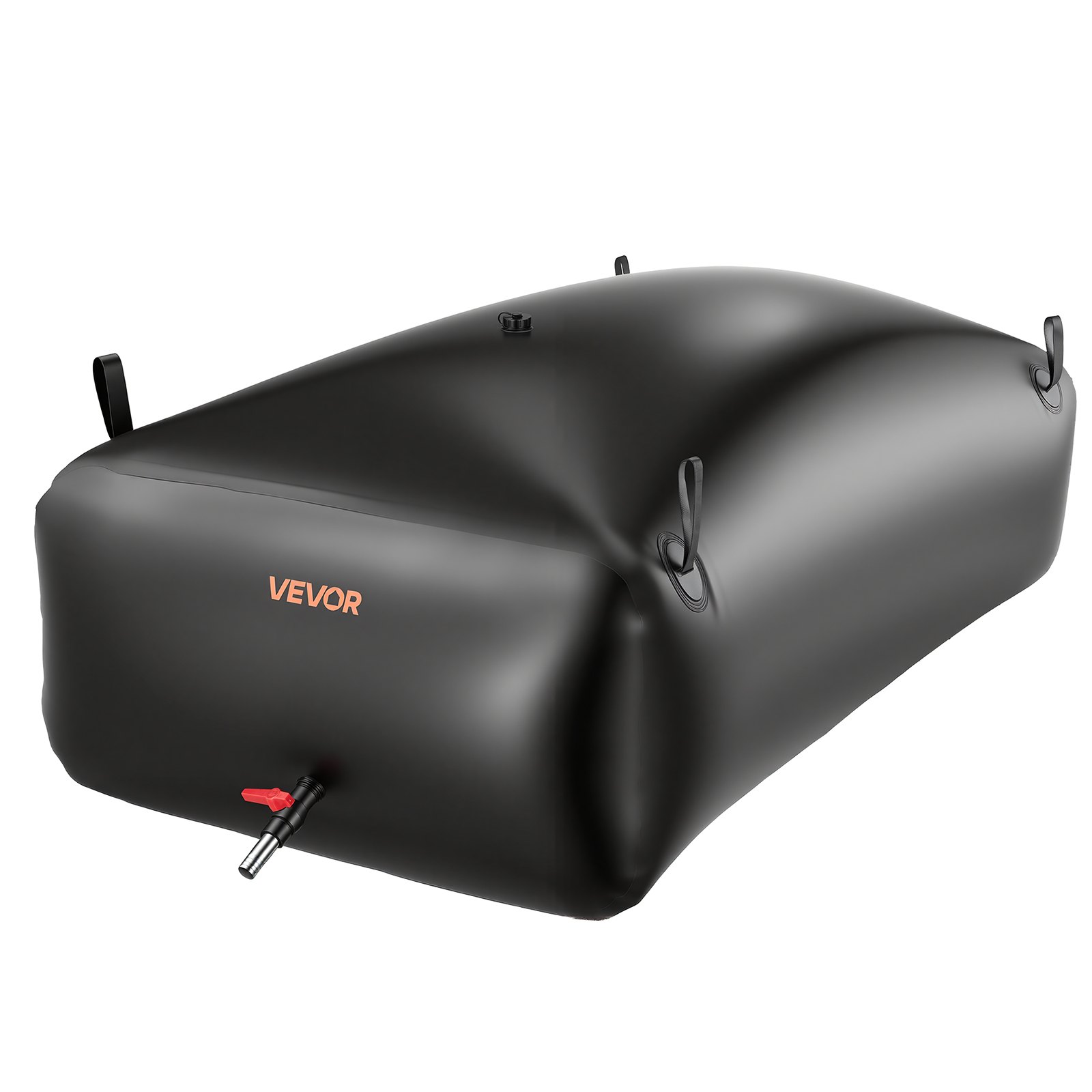 VEVOR Sacca di Stoccaggio dell'Acqua, 1000 L Portatile e Pieghevole, Sacca per Acqua Dolce in PVC 1000D Resistente all'Usura, per Irrigazione da Giardino, Camper, Uso di Emergenza, Nero