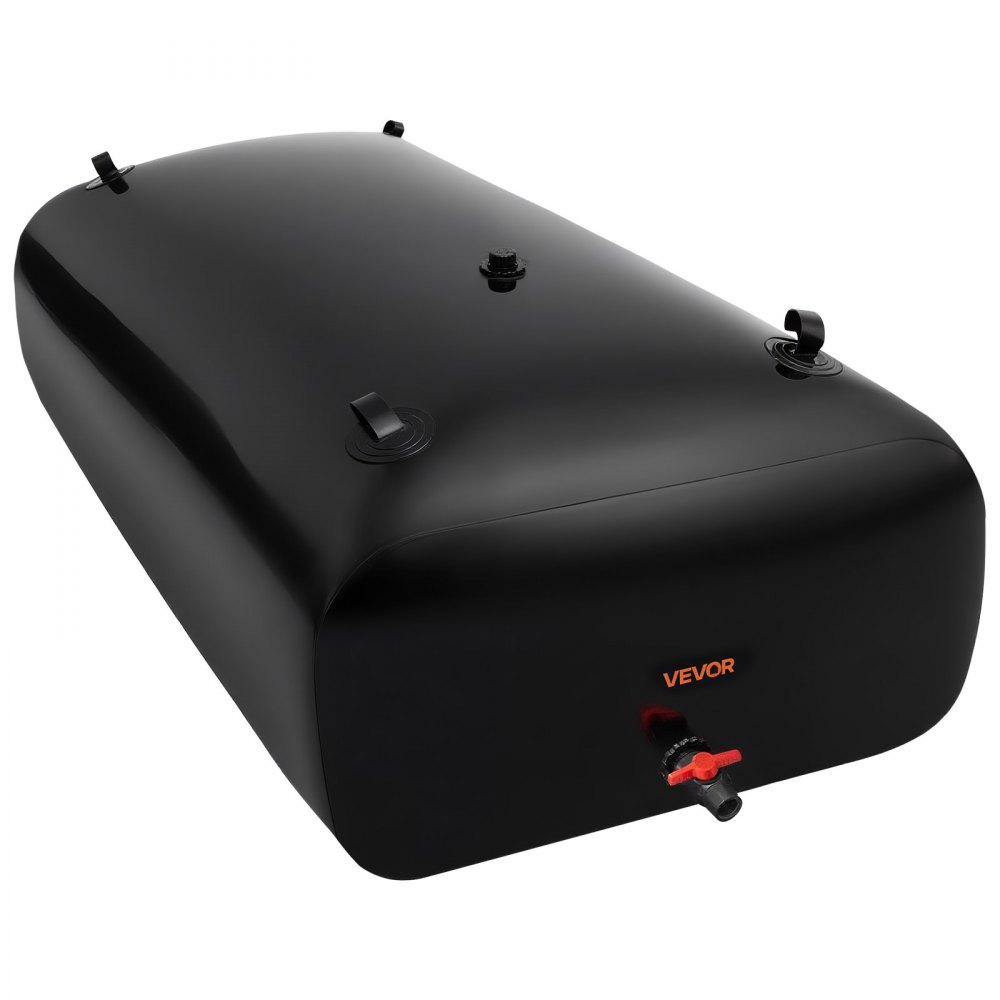 VEVOR Serbatoio di Stoccaggio dell'Acqua, 330 L, Sacca Morbida di Grande Capacità, Pieghevole e Portatile per Irrigazione del Giardino, Campeggio, Camper, Uso di Emergenza, Nero 1180 x 780 x 380 mm