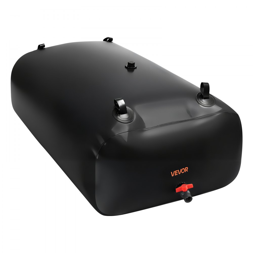 VEVOR Sacca di Stoccaggio dell'Acqua, Serbatoio di Stoccaggio dell'Acqua da 540 L, Sacca Morbida Ispessita, Pieghevole e Portatile per Irrigazione del Giardino, Campeggio, Camper, Nero