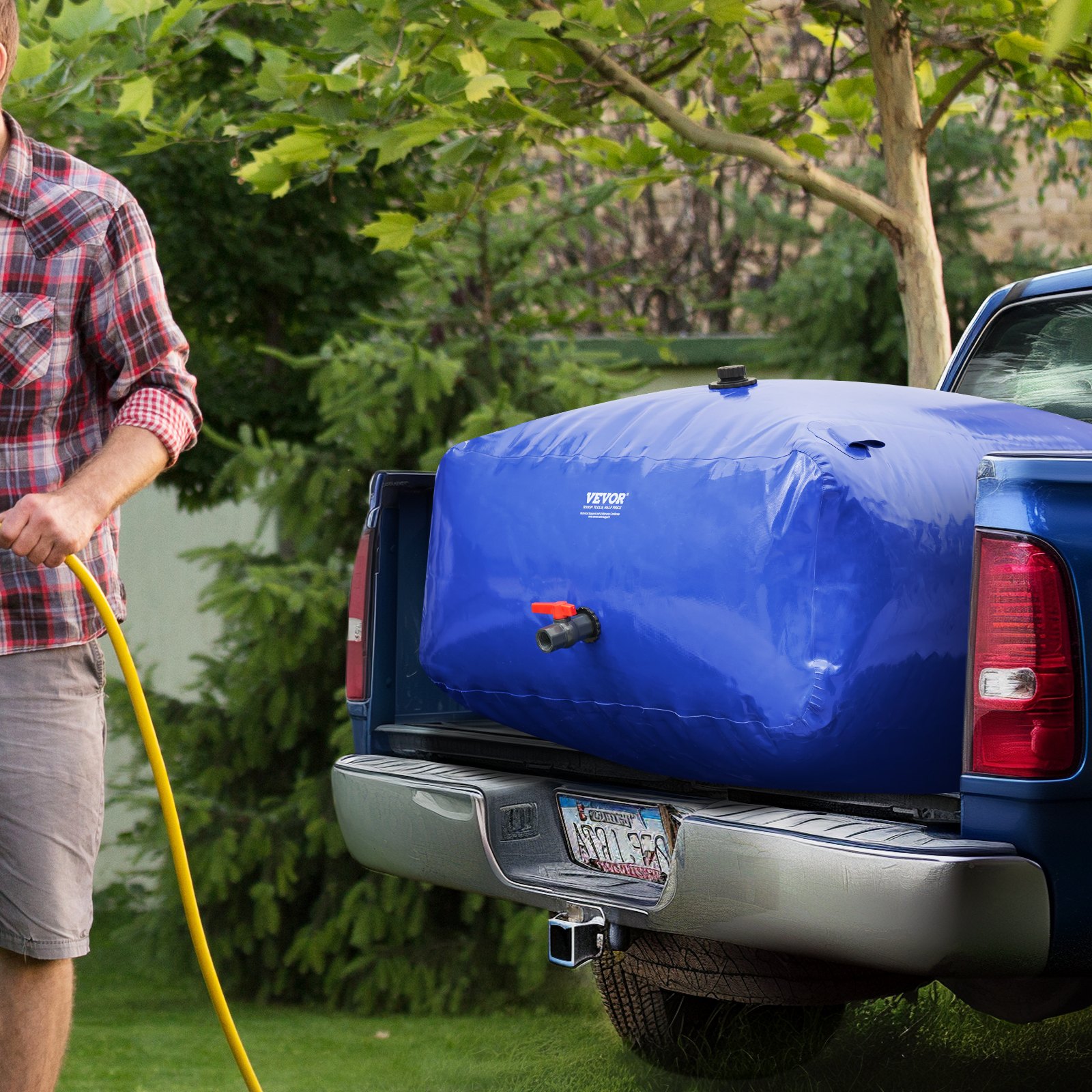 VEVOR Sacca di Stoccaggio dell'Acqua da 1000 L, Serbatoio Acqua per Camper, Contenitori Stoccaggio Acqua Pieghevoli, Sacca Acqua Dolce di Grande Capacità,Portatile, Materiali Ignifughi, Campeggio Blu