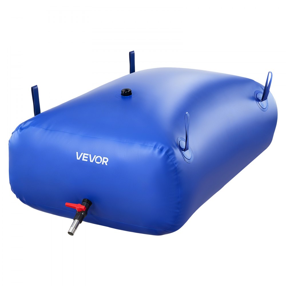 VEVOR Serbatoio dell'Acqua per Carriola, 330 L Portatile e Pieghevole, Sacca per Acqua Dolce in PVC 1000D Resistente all'Usura, per Rrigazione da Giardino, Camper, Uso di Emergenza, Blu