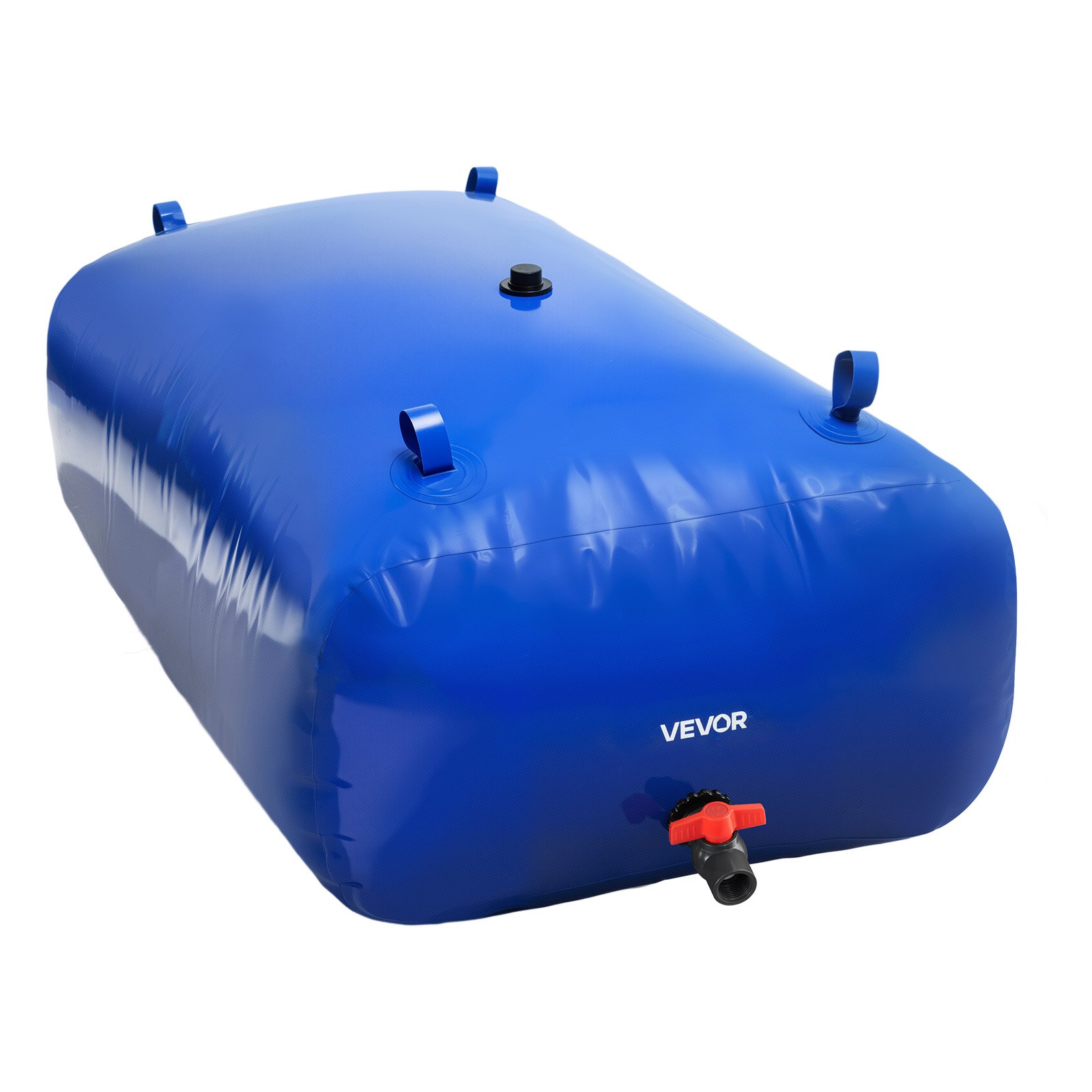 VEVOR Water Storage Bladder, 540L Water Storage Container Tank, 1000D PVC Large Capacity Soft Bag Bladder, Foldable Portable for Garden Irrigation, Camping, RV, Fire Prevention - Blue