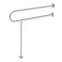 VEVOR Corrimano di Sicurezza per WC, Carico di 136 kg Barra di Sostegno per Disabili a Forma di U da 800 mm Asta di Sicurezza per Anziani in Acciaio Inox, con Maniglia Antiscivolo, Gamba di Supporto