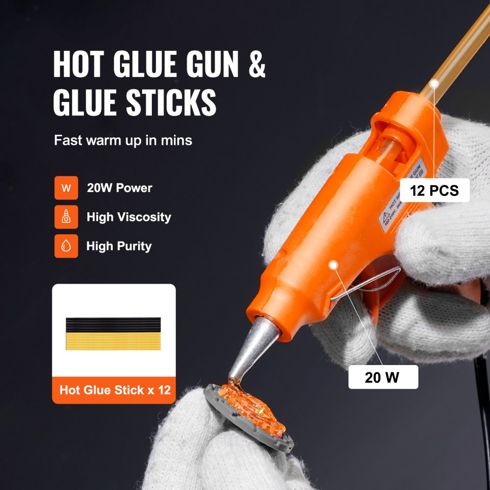 VEVOR Kit 25 Pezzi Strumento per Riparazione di Ammaccature a Ponte Potenza 20W Dimensioni Applicabile 0.5 cm-9 cm per Carrozzeria Auto Veicolo da Garage Officina Fai-da-te, Kit Estrattore Ammaccature