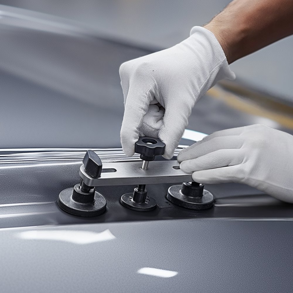 VEVOR Kit di Rimozione Ammaccature, 60 Pezzi Senza Vernice con Sollevatore Dorato, Estrattore di Ponti, Martello di Gomma, Pistola per Colla, Riparazione dei Danni di Porte di Frigoriferi Auto