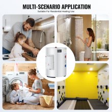 VEVOR Scaldabagno Elettrico da 40 L Scaldabagno con Serbatoio 1,6 kW per Doccia