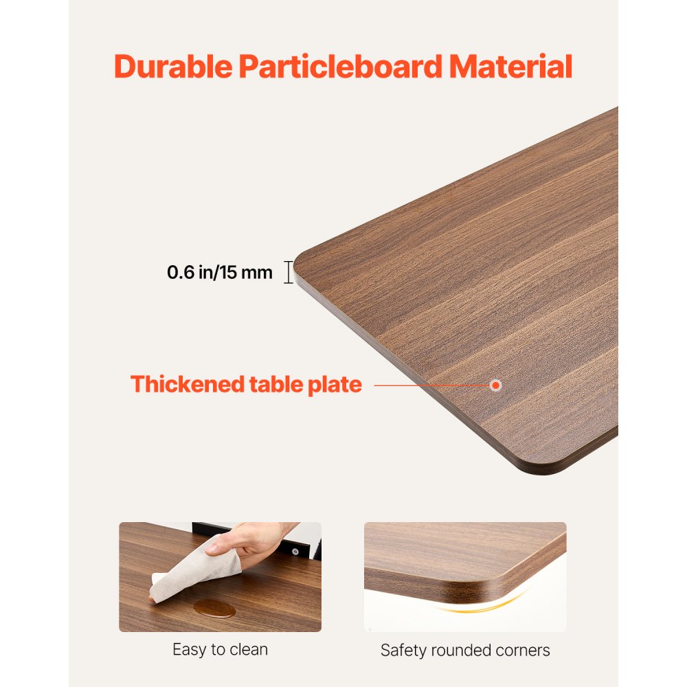 VEVOR Tavolino da Letto Mobile con Scrivania Ribaltabile e 4 Ruote, Scrivania per Laptop, Ruote Regolabili in Altezza e Angolazione con Portabicchieri, Scrivania Portatile da Letto per Ufficio, Studio