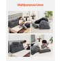 VEVOR Cuscino per Testiera, Cuscino a Cuneo King Size da Letto con 2 Tasche Laterali 2 Poggiatesta, Supporto a Cuneo per Letto Tessuto di Flanella Lavabile, Supporto Lombare per Leggere, Riposare