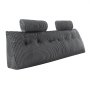 VEVOR Cuscino per Testiera, Cuscino a Cuneo King Size da Letto con 2 Tasche Laterali 2 Poggiatesta, Supporto a Cuneo per Letto Tessuto di Flanella Lavabile, Supporto Lombare per Leggere, Riposare