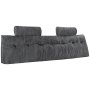 VEVOR Cuscino per Testiera, Cuscino a Cuneo King Size da Letto con 2 Tasche Laterali 2 Poggiatesta, Supporto a Cuneo per Letto Tessuto di Flanella Lavabile, Supporto Lombare per Leggere, Riposare