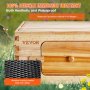 VEVOR Kit per alveare con scatola profonda, legno di cedro naturale rivestito di cera d'api, arnia con 10 telai e fondazioni, finestre per api in acrilico trasparente