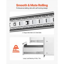 VEVOR Cassetto con Guida Scorrimento Ripiano Triplo in Acciaio Inox Cucina all'Aperto, Cassettiera per Isola di BBQ Cucina Esterna Cassetto Triplo con Guide Scorrimento in Acciaio Inox Altezza 64,4cm