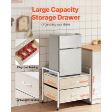 VEVOR Mini Frigo Stand Organizer Tavolo Frigo 2 Cassetti Bianco