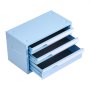 VEVOR Cassetta Portautensili in Acciaio con 3 Cassetti, Desgin Magnetico, Cassetta Porta Attrezzi, Portatile e Robusta, con Rivestimenti Protettivi, Ideale per Garage, Officina e Banco da Lavoro, Blu